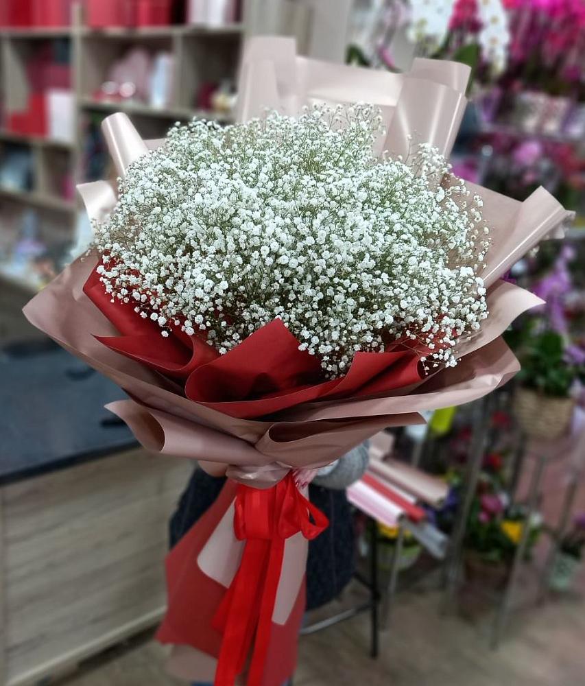 Букет Белые хлопья в Сеньково Букет цветов из: Гипсофила в Сеньково