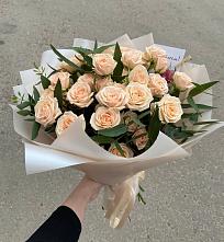 Букет Кремовые розы Латте в Сеньково